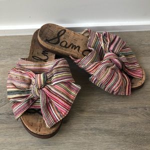 Sam Edelman Over-Sized Bow Slides 7.5